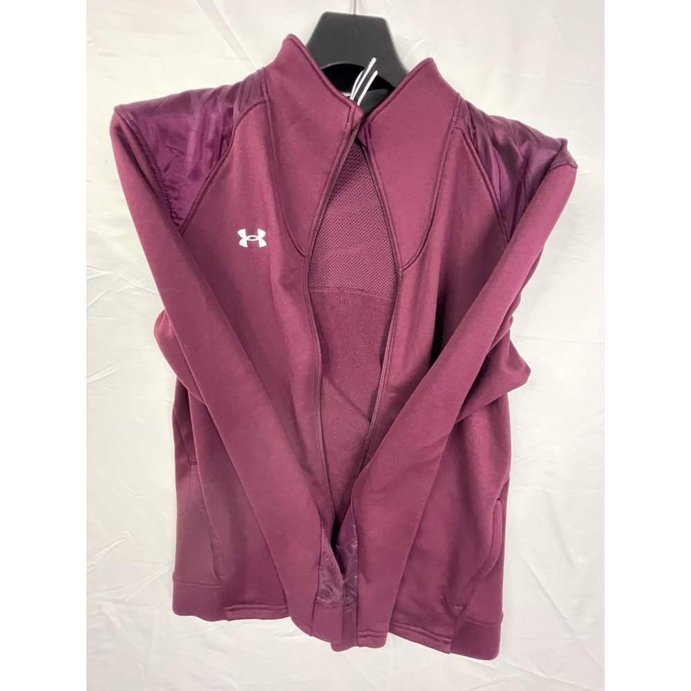 Under Armour Women's Jacket M Command Warm-Up Full Zip Burgundy Maroon